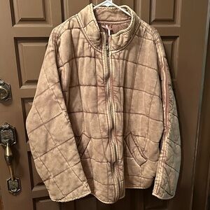 FP Movement by Free People Quilted Puffer Jacket in Blush Tan
